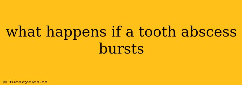 what happens if a tooth abscess bursts