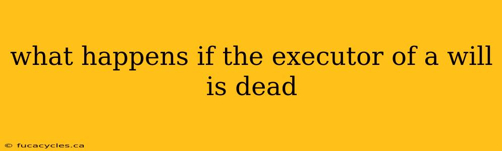 what happens if the executor of a will is dead