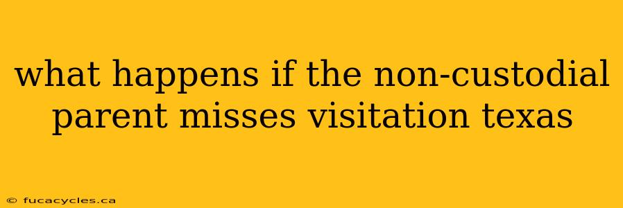 what happens if the non-custodial parent misses visitation texas