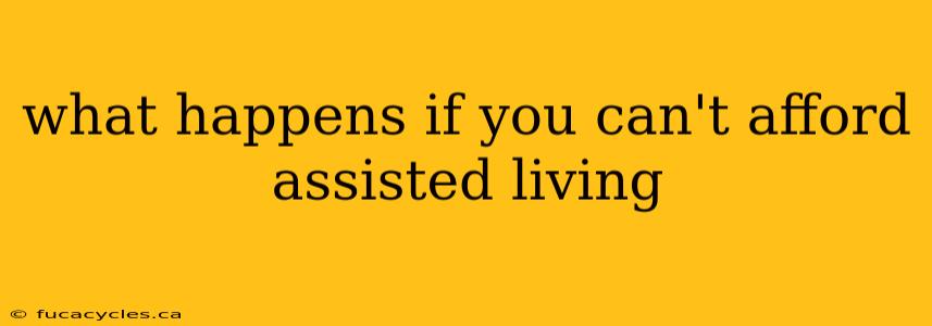 what happens if you can't afford assisted living