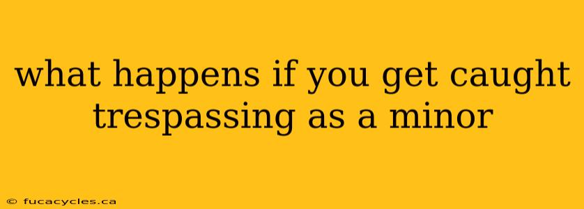 what happens if you get caught trespassing as a minor