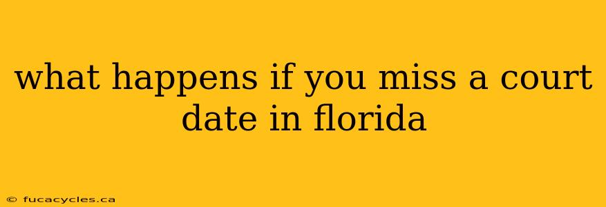 what happens if you miss a court date in florida