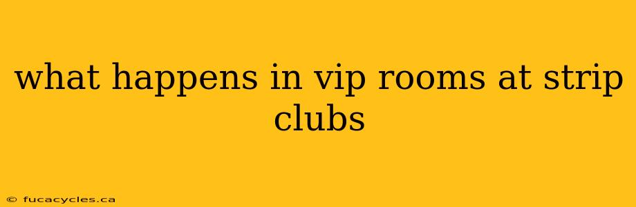 what happens in vip rooms at strip clubs