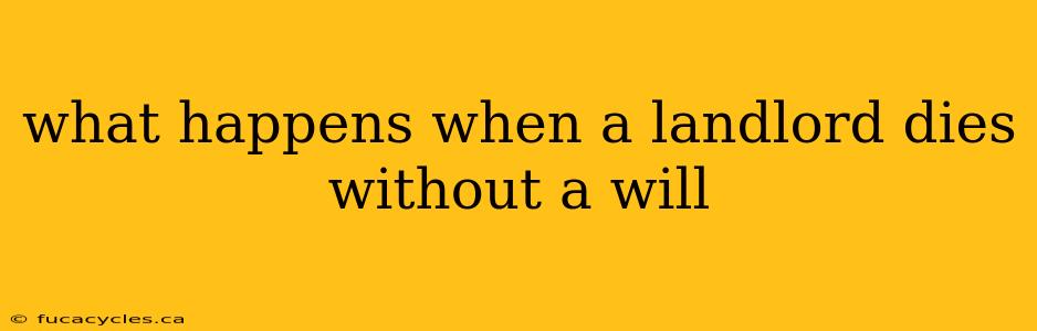 what happens when a landlord dies without a will