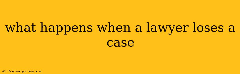 what happens when a lawyer loses a case