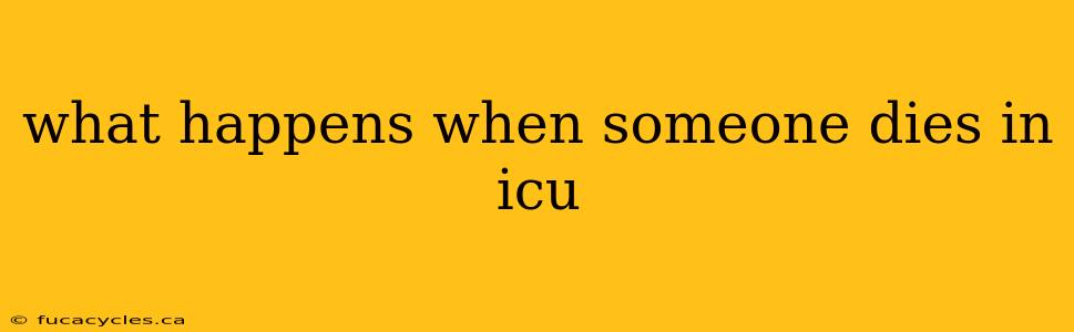 what happens when someone dies in icu