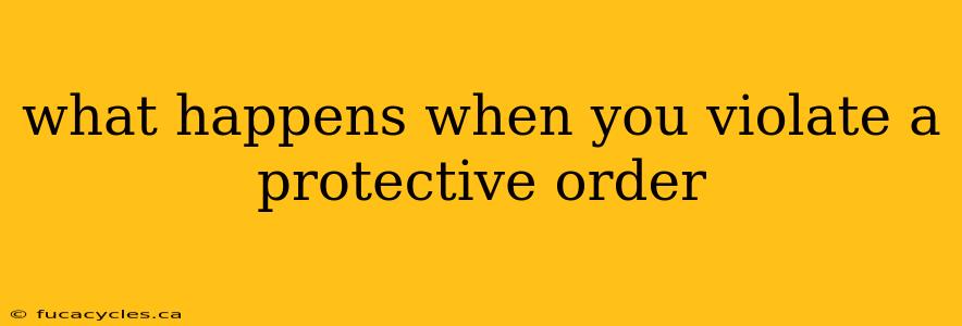 what happens when you violate a protective order