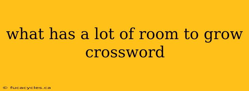 what has a lot of room to grow crossword