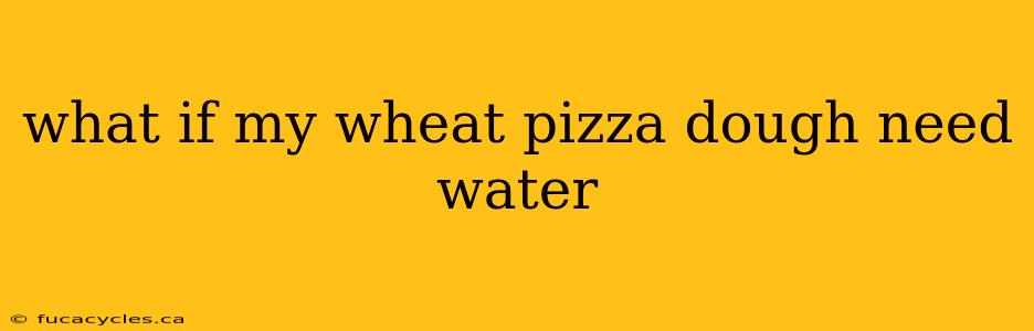 what if my wheat pizza dough need water