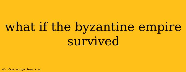 what if the byzantine empire survived