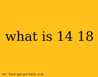 what is 14 18