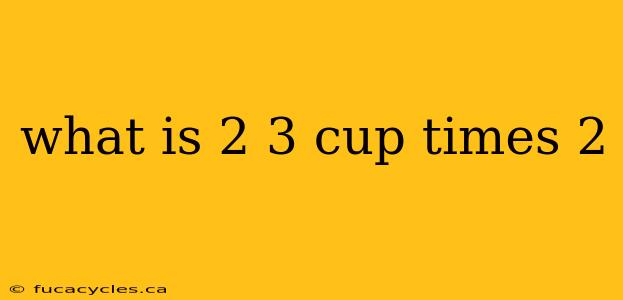 what is 2 3 cup times 2