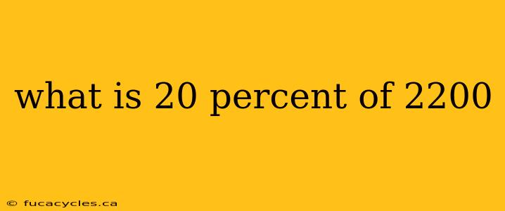 what is 20 percent of 2200