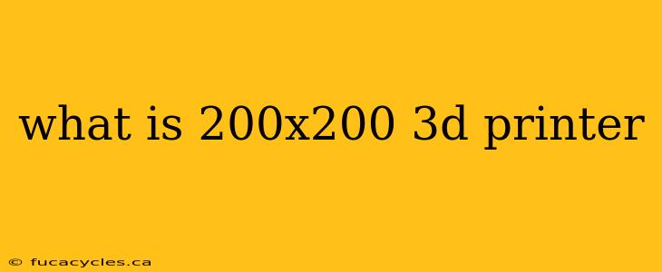 what is 200x200 3d printer