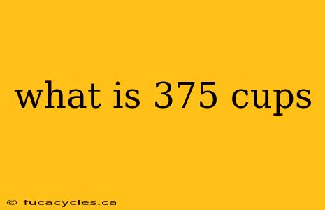 what is 375 cups