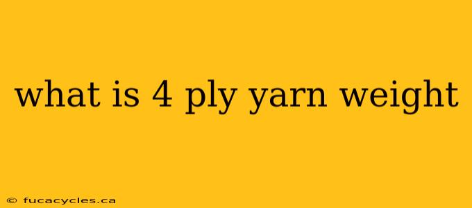 what is 4 ply yarn weight