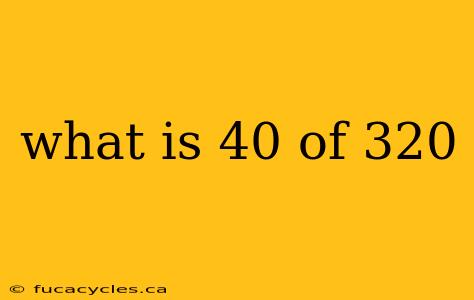 what is 40 of 320