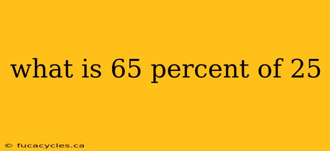 what is 65 percent of 25