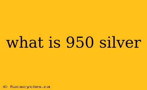 what is 950 silver