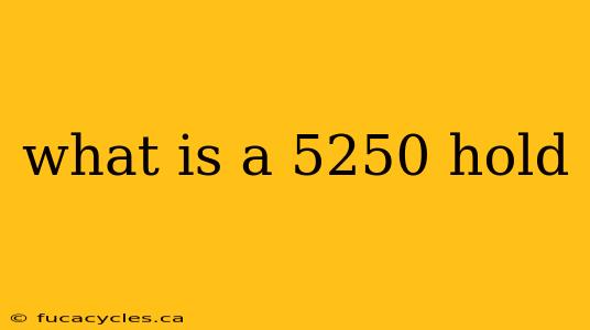 what is a 5250 hold