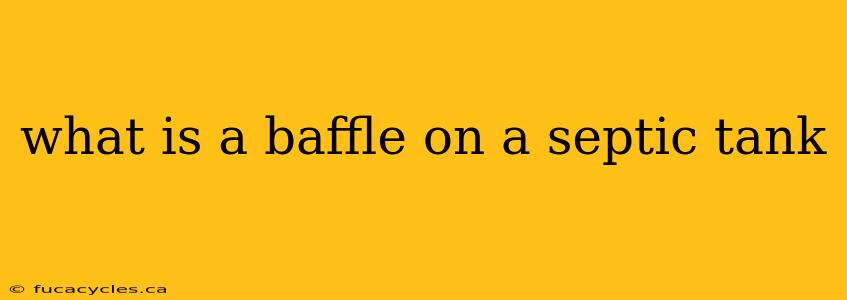 what is a baffle on a septic tank