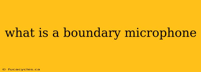 what is a boundary microphone