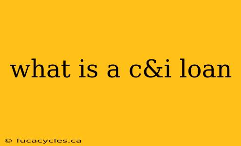 what is a c&i loan