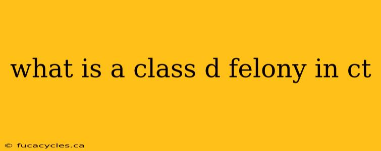 what is a class d felony in ct