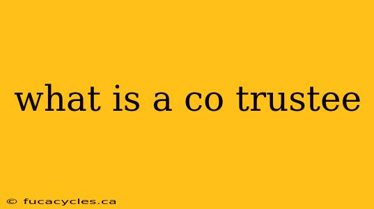 what is a co trustee