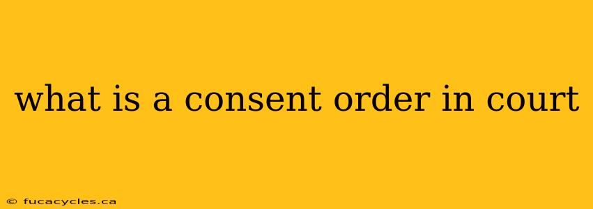 what is a consent order in court