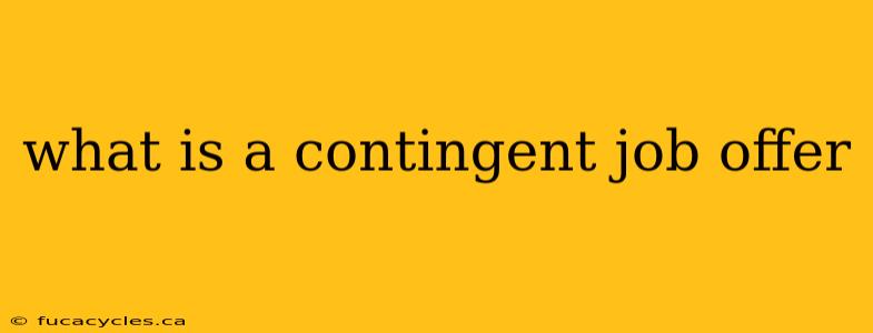 what is a contingent job offer