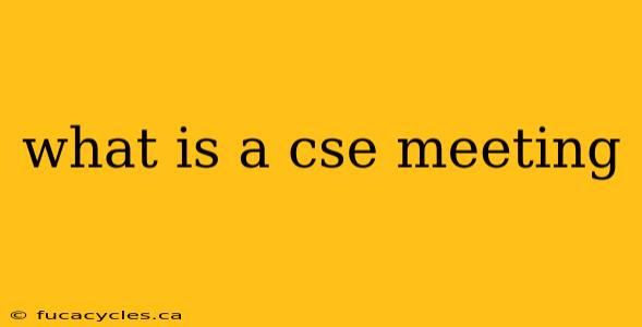 what is a cse meeting