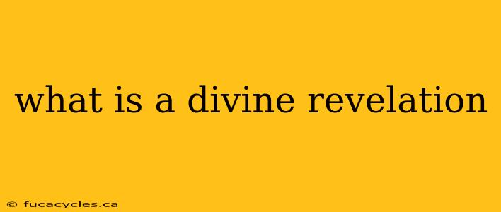 what is a divine revelation