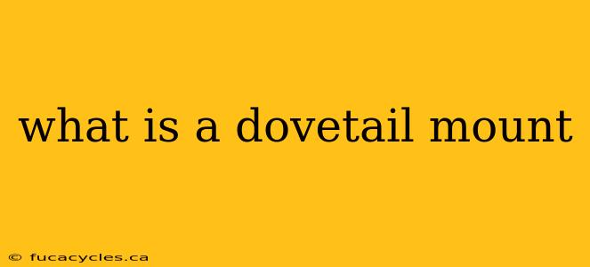 what is a dovetail mount