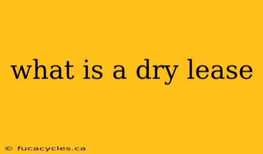 what is a dry lease