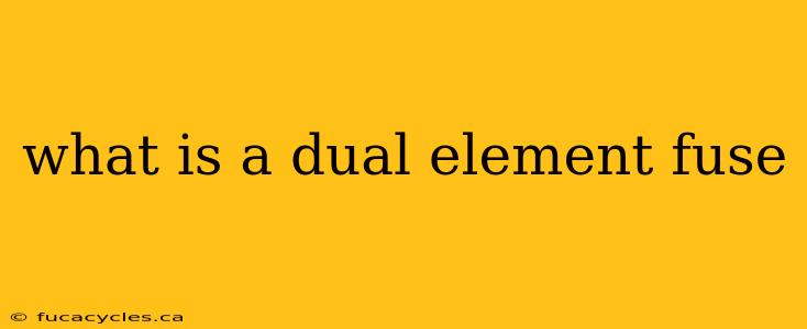 what is a dual element fuse