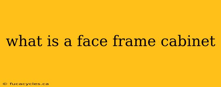 what is a face frame cabinet