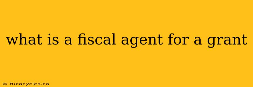 what is a fiscal agent for a grant