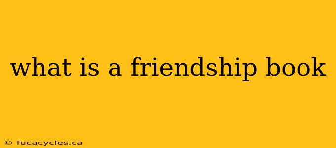 what is a friendship book