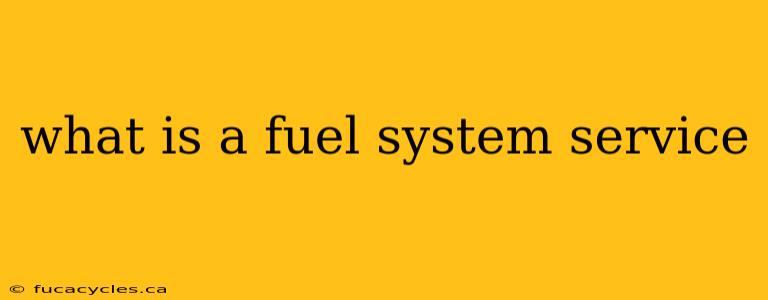 what is a fuel system service