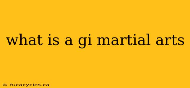 what is a gi martial arts