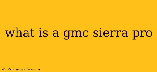 what is a gmc sierra pro