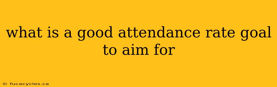 what is a good attendance rate goal to aim for