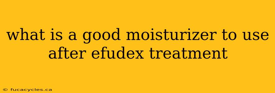 what is a good moisturizer to use after efudex treatment