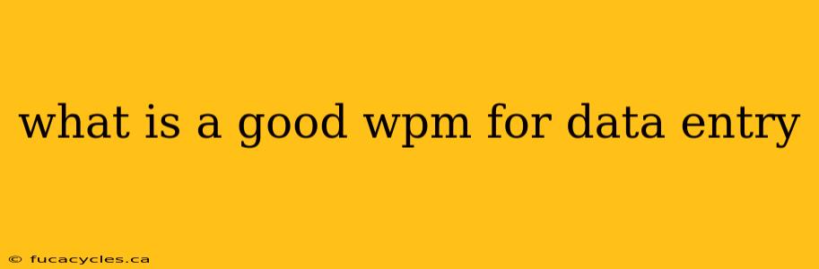 what is a good wpm for data entry