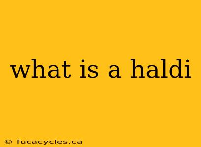 what is a haldi