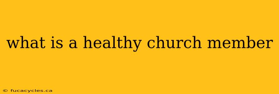 what is a healthy church member