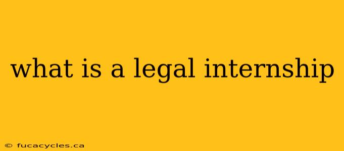 what is a legal internship