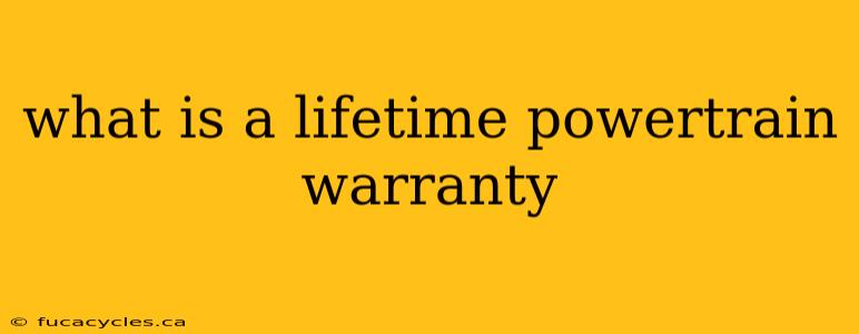 what is a lifetime powertrain warranty