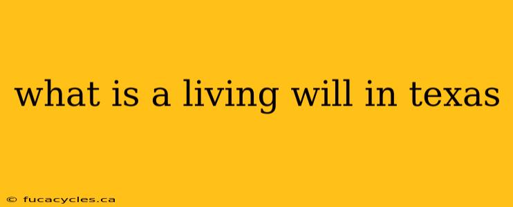 what is a living will in texas